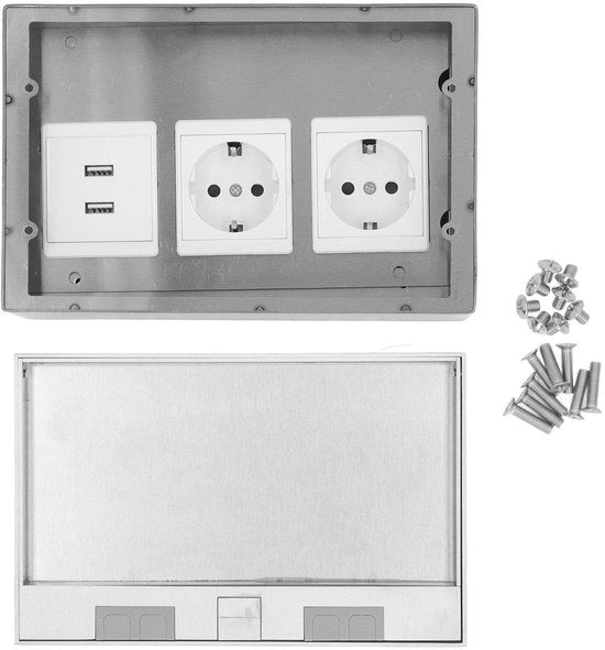 Uscita a pavimento 4 kW RVs - Scatola da installazione con 2 uscite