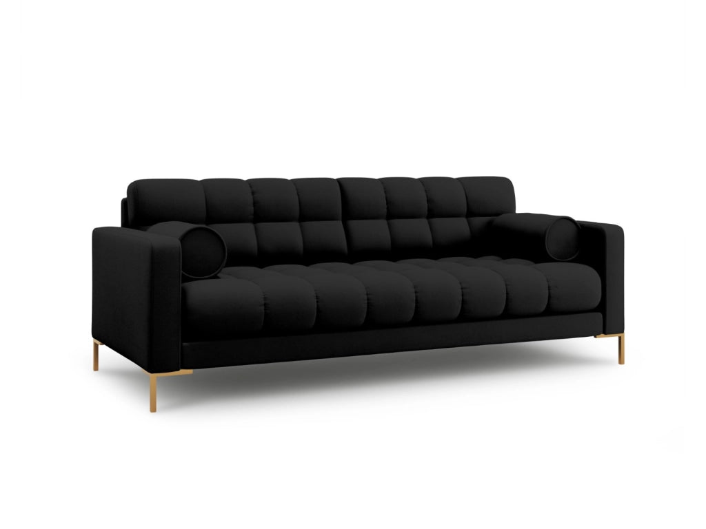 Cosmopolitan Design - Divano "Bali" 3 posti in tessuto strutturato nero 