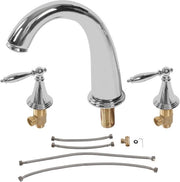 Mangiatutto Vintage a 3 fori in rame - alta pressione - doppio manico - senza gocciolamento - altezza di sbocco 11,5 cm - rubinetto da bagno