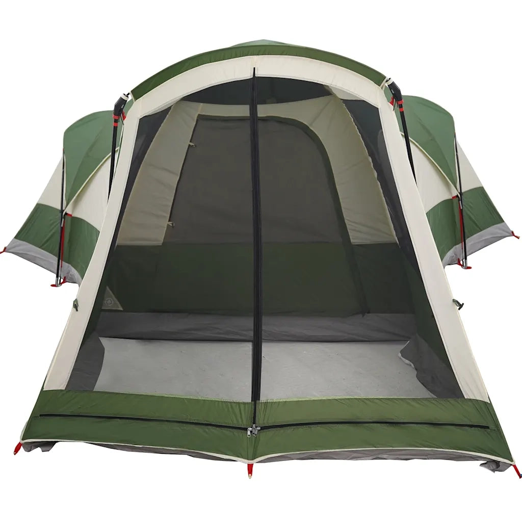 Tenda Familiare a Tunnel per 8 Persone Verde Impermeabile