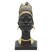 Statua donna masai con turbante cm 21,5X27,5X45 - TURBAL