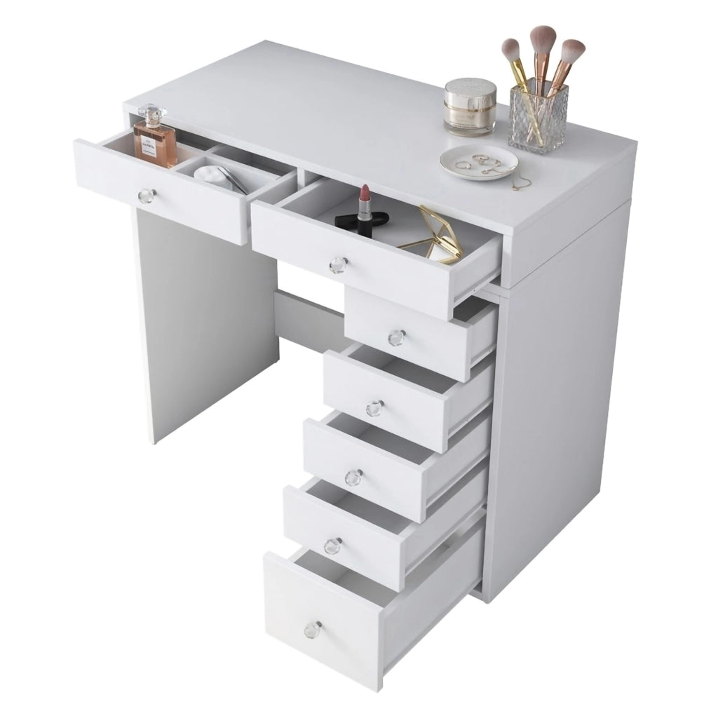 Mobile da Trucco Rivello, Toeletta Specchio Incluso, 90x45x82h cm Bianco