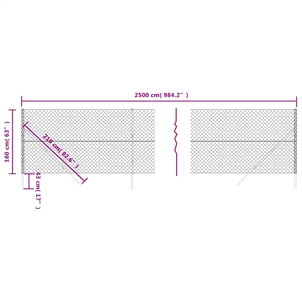 Recinzione da Giardino | Recinzione a Rete Verde 1,6x25 m