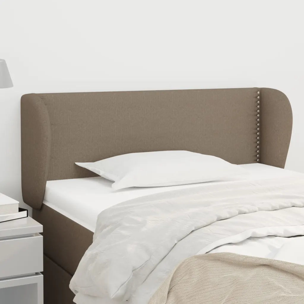 Testiera | Testata ad Orecchio Tortora 93x23x78/88 cm in Tessuto