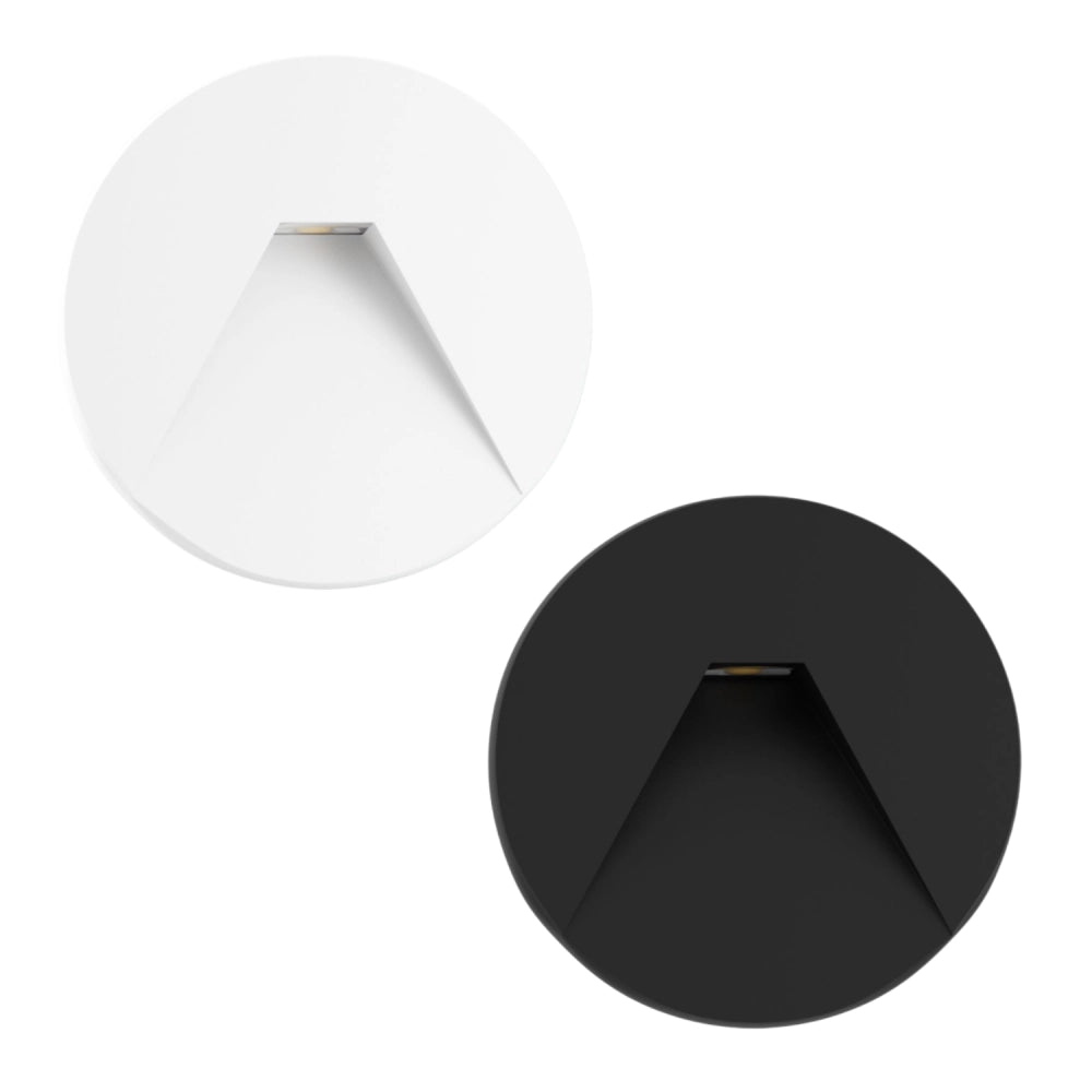 Beneito & Faure - Luce da incasso segnapasso LED Pun 3W - CCT Switch 2700K/3200K/4000K - Bianco e Nero