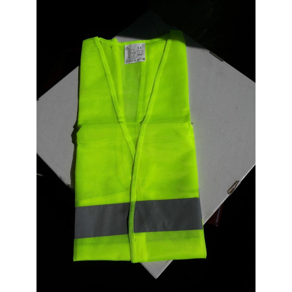 Trade Shop - Giubbotto Gilet Giallo Di Emergenza Ad Alta Visibilità Catarifrangente Auto -