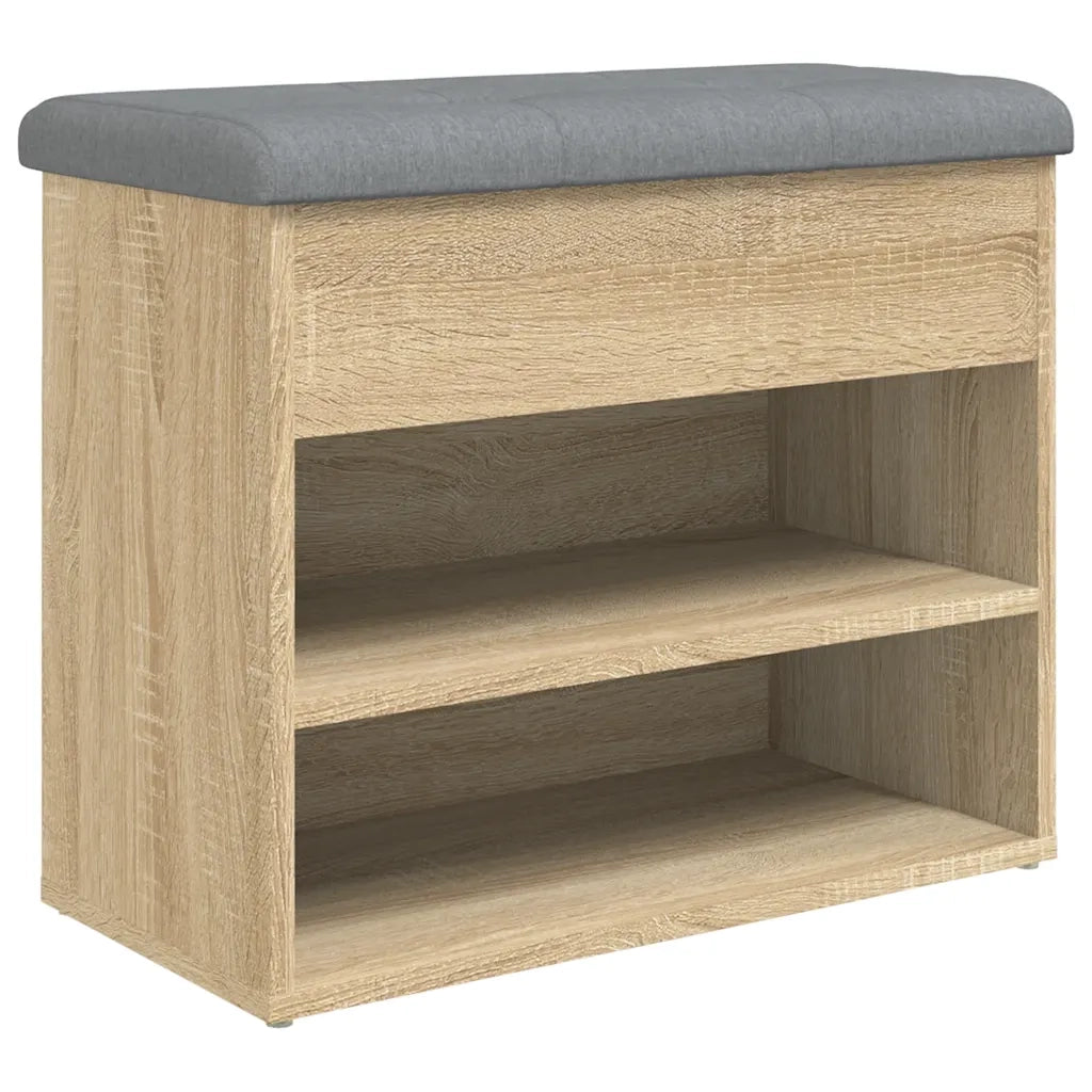 Panca Porta Scarpe Rovere Sonoma 62x32x50 cm Legno Multistrato 835098