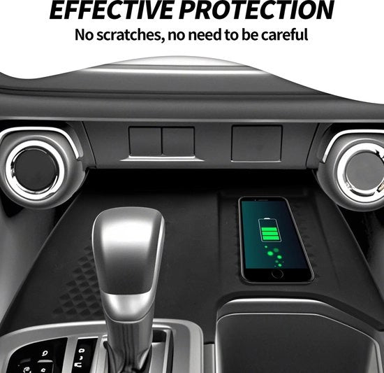 Pavimento di Ricarica Antiscivolo - Silicone - 28,5x24 cm - Portatile - Rivestimento Protettivo - Adatto per Accessori Auto - Matrice di Piastra di Ricarica Auto