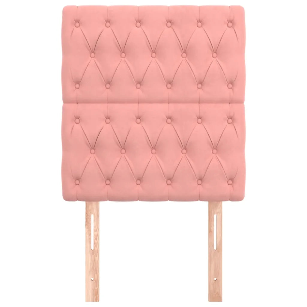 Testiera Rosa 80x7x118/128 cm Velluto 3116703