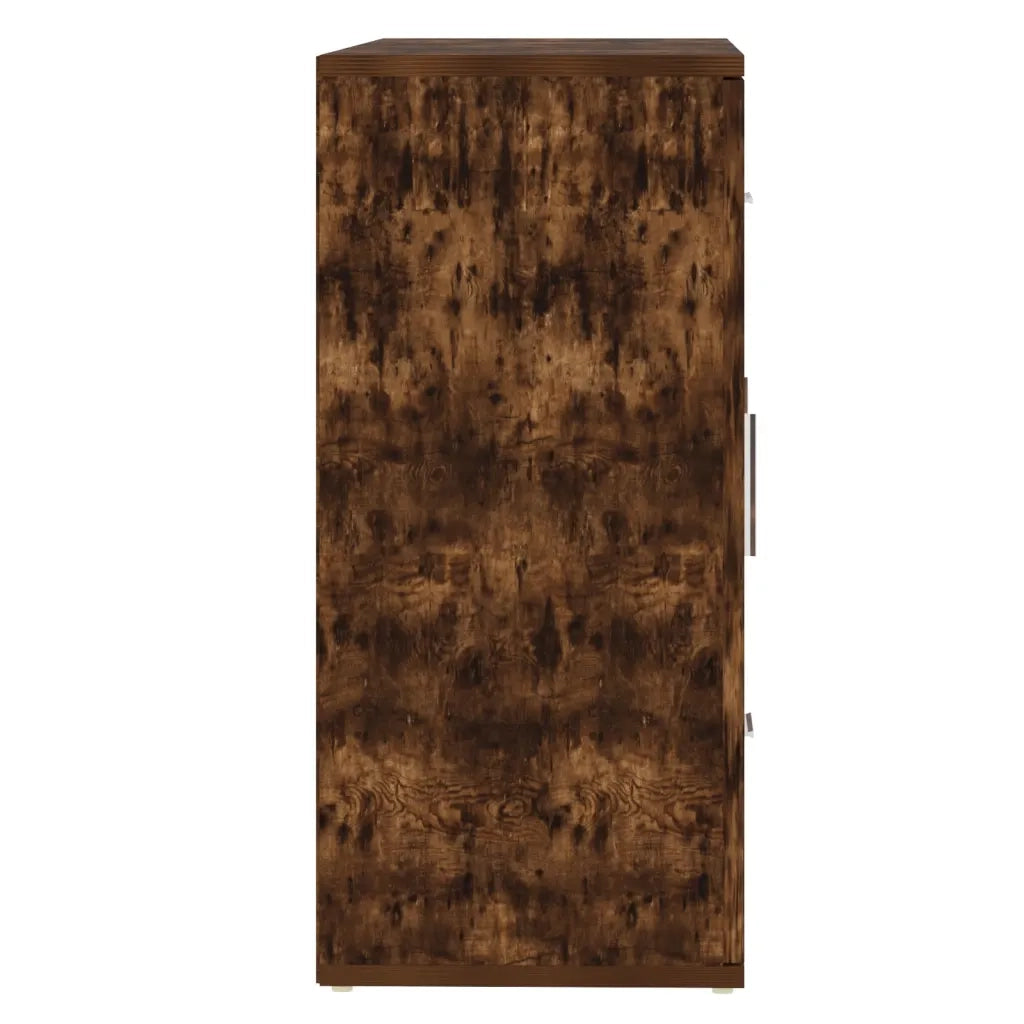 Credenza Rovere Fumo 91x29,5x65 cm in Legno Multistrato 823347
