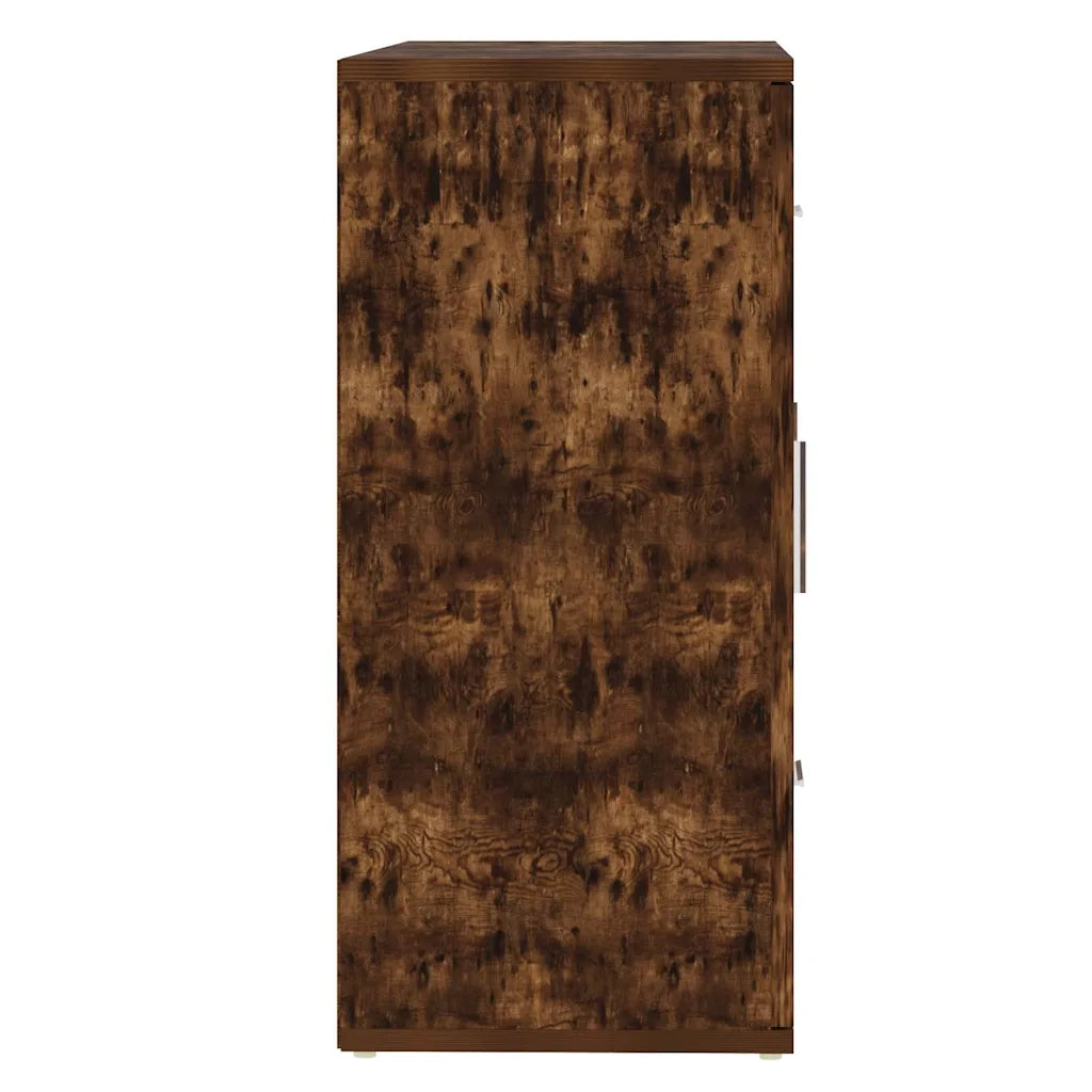 Credenza Rovere Fumo 91x29,5x65 cm in Legno Multistrato 823347