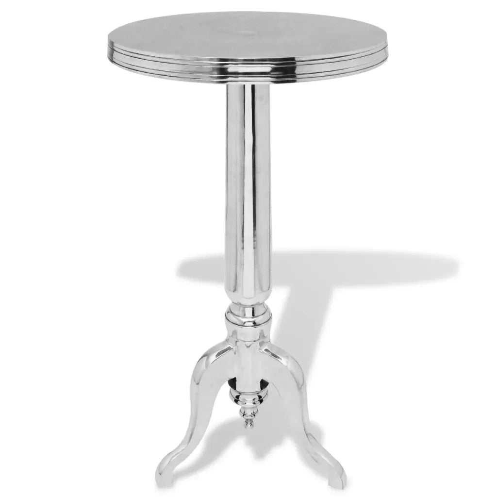 Tavolino da Salotto Rotondo in Alluminio Argentato cod mxl 10182