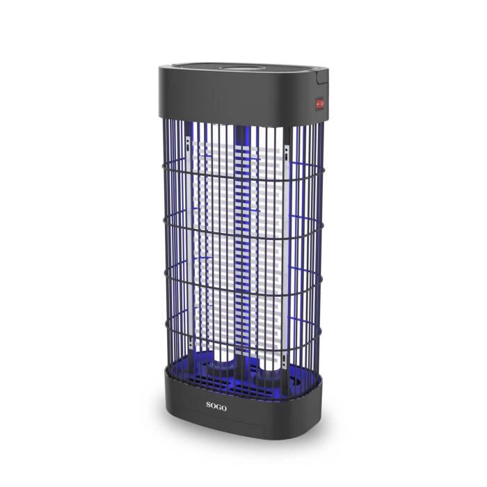 Zanzariera elettrica insetticida 11W, lampada UVA LED 2x10W, copertura 60m², griglia alta tensione 1800V - SOGO