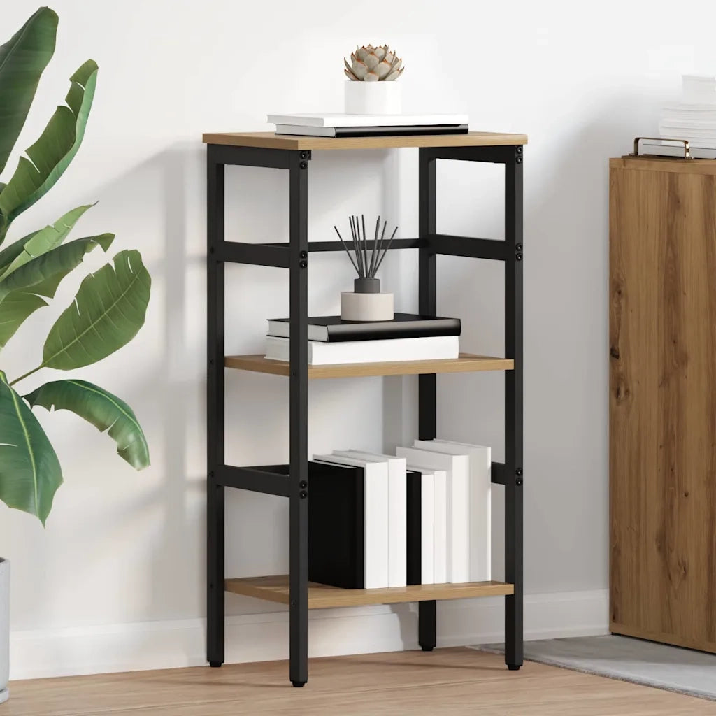Libreria-Scaffale per Libri-Mobile di Stoccaggio Rovere artigianale 40 x 29,5 x 81 cm Legno multistrato