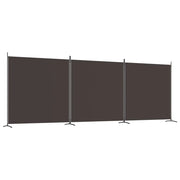 Divisorio a 3 Pannelli-Set di 3 pannelli Paravento Marrone 525x180 cm in Tessuto