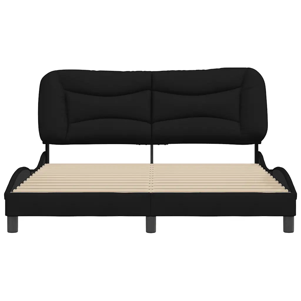 Giroletto senza Materasso Hvar Nero 160x200 cm in Tessuto 3207781