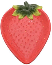Servizio da giardino con motivi di fragola, piatto da fragola, servizio estivo, servizio allegro, servizio da giardino vistoso, idea regalo, picnic, cenare all'aperto