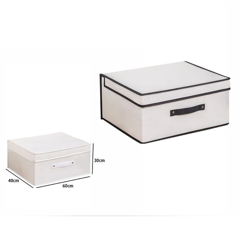 Trade Shop - Box Scatola Salvaspazio Armadio Contenitore Porta Oggetti Organizer 60x40x30 Cm -