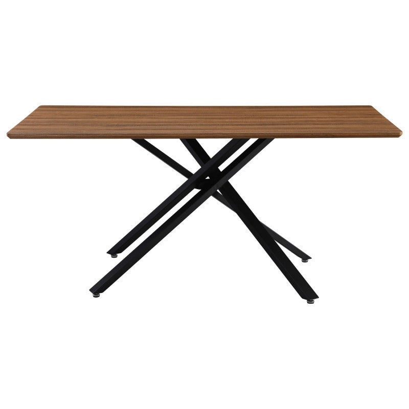 Tavolo Rettangolare Jasper 160x90x75 Top Noce + Gambe Nere