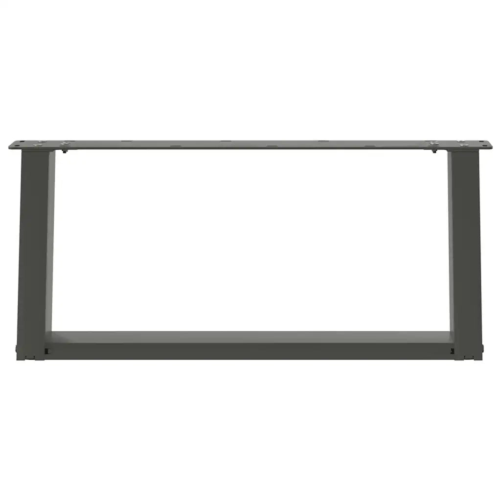 Gambe per Tavolino da CaffÃ¨ a Forma di U 2 pz Antracite 70x(30-31) cm Acciaio
