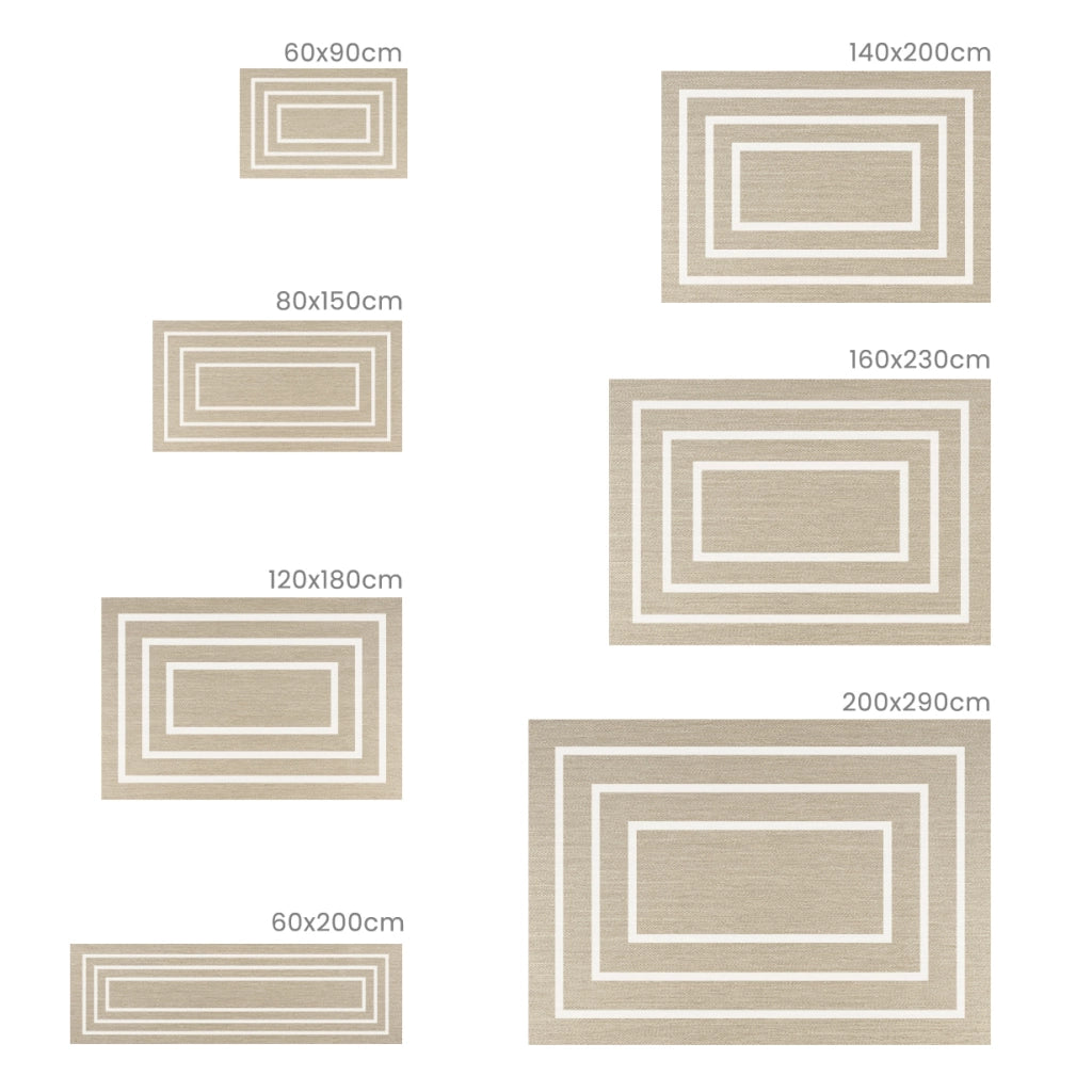 Tappeto vinilico di alta qualità rettangolo iii bianco 120x180