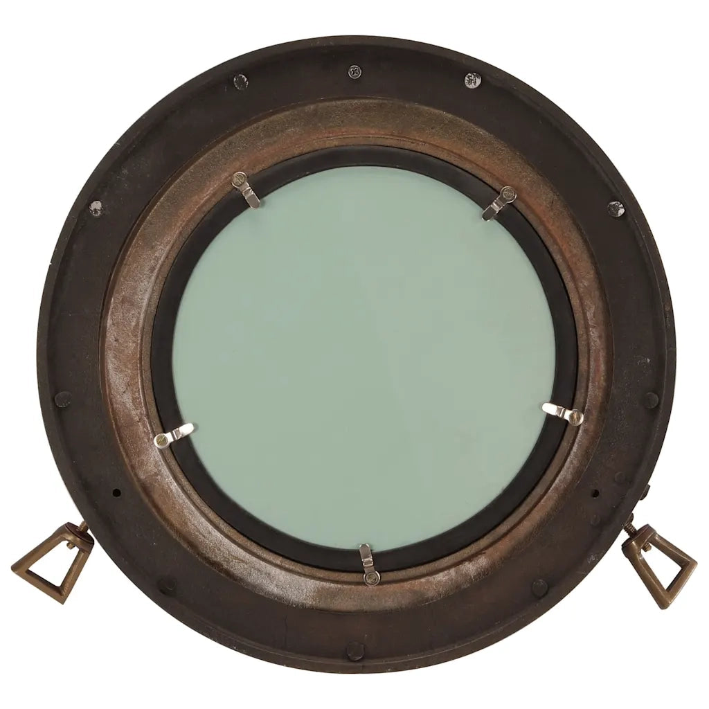 Specchio da Parete Design OblÃ² Ã˜38 cm in Alluminio e Vetro