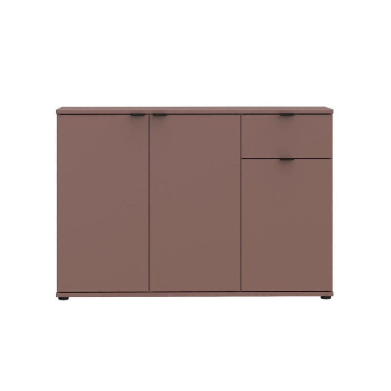 Mobile multiuso Segno con tre ante e 1 cassetto L 120 cm colore terracotta