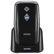 Brondi AMICO SOS Telesoccorso Anziani 4G con Braccialetto SOS e Sensore Caduta Nero