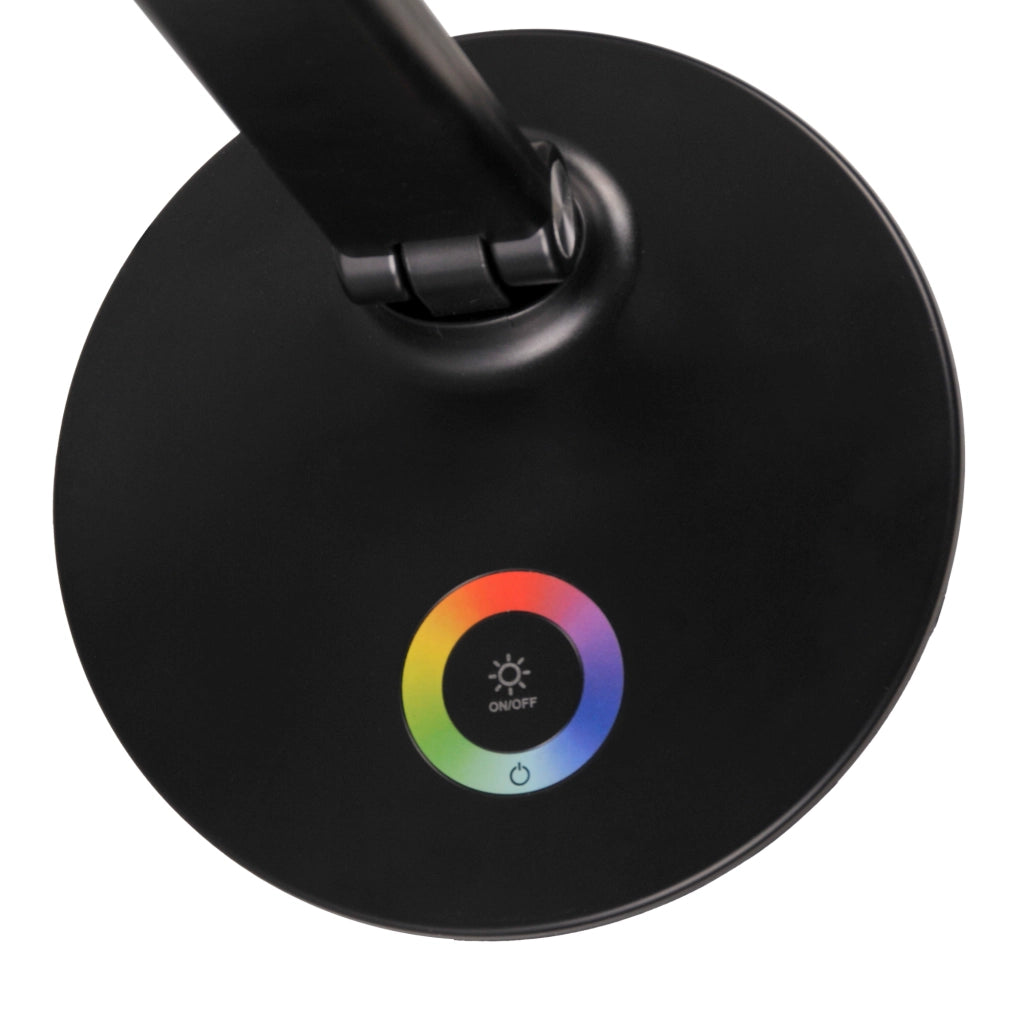 Lampada da scrivania LED nera 4000K RGB dimmer USB Polux