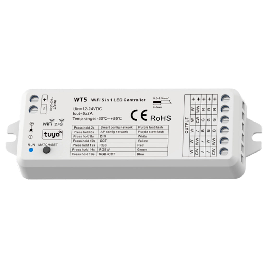 Faretto KIT SMART WiFi cromoterapia IP65 LED 6W multicolore 24V Alexa Google alimentatore RGBW 3000K CROMATO KIT 2pz