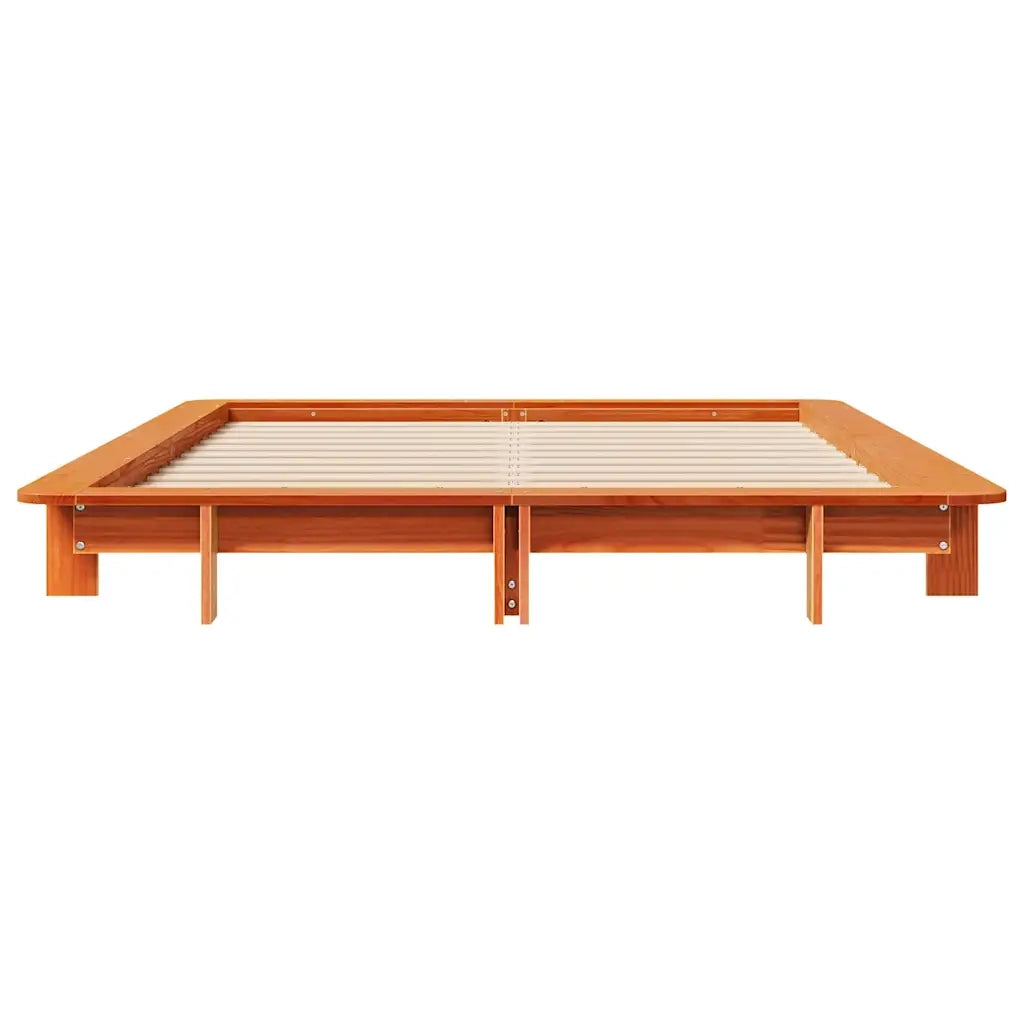 Letto senza Materasso Marrone Cera 120x190 cm in Legno di Pino