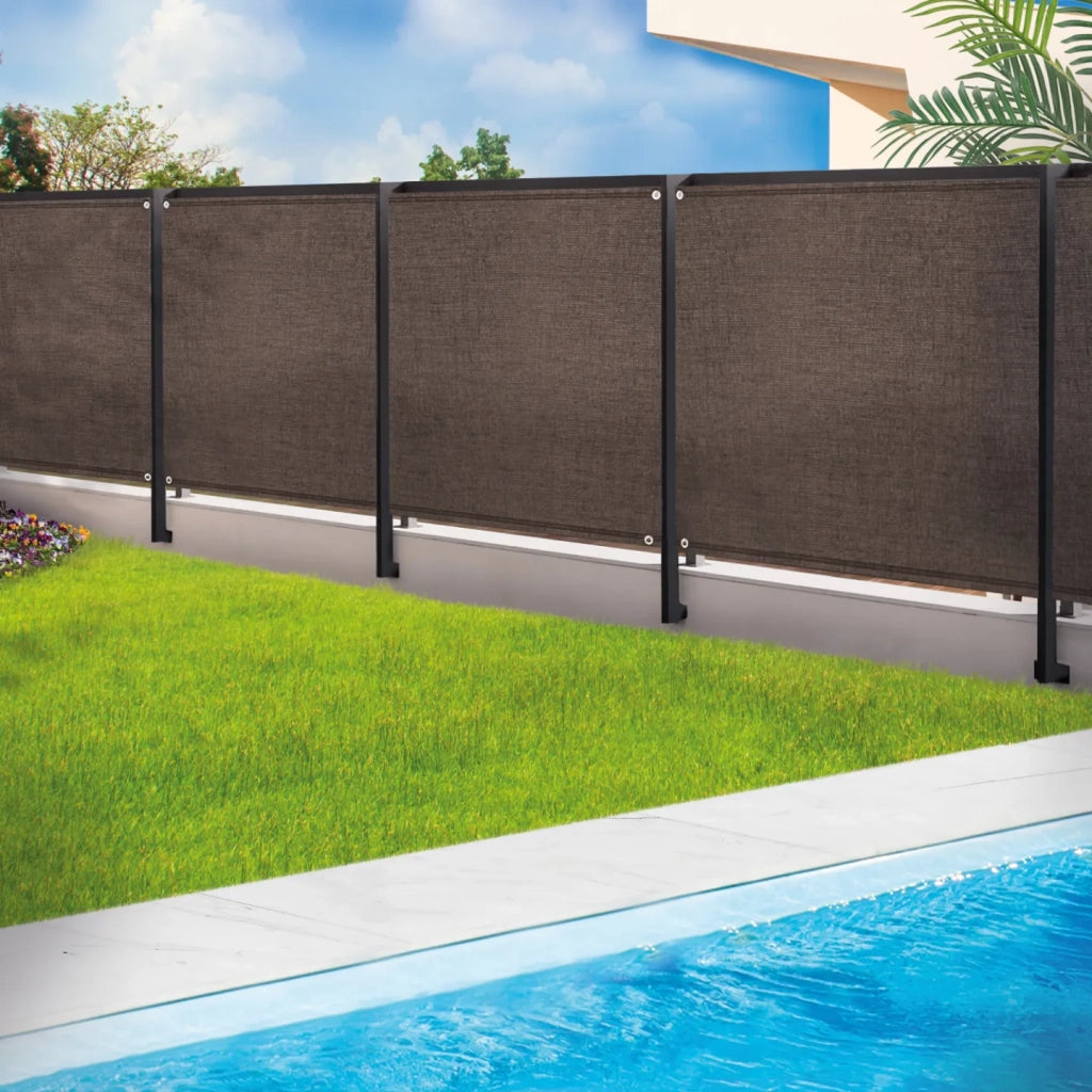 IDMarket - Rete ombreggiante 1,8x10m, telo rotolo per recinzione giardino 220g/m², talpa
