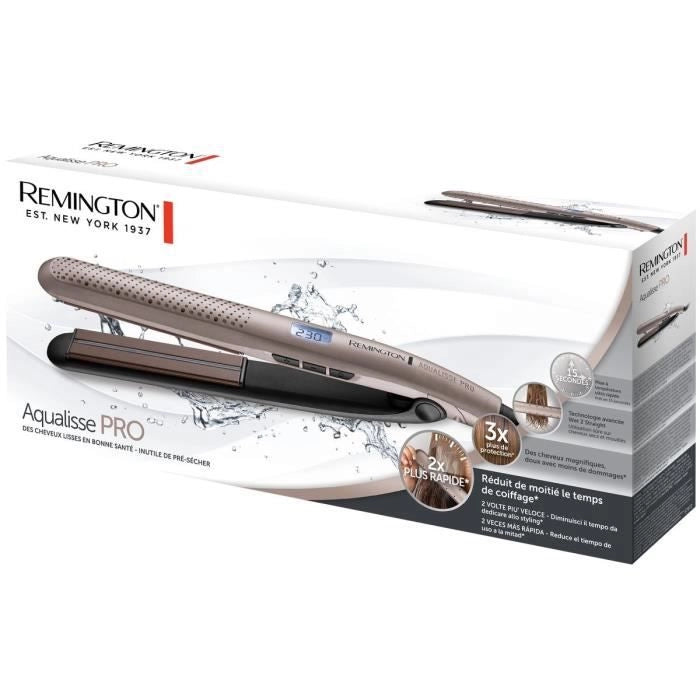 Piastra REMINGTON S7972 Aqualisse PRO  fino a 230  10 temperature  spegnimento automatico  custodia