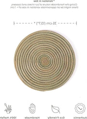 Pavimento per tavola in cotone 35 cm - 100% naturale - decorazione per tavola da pranzo e esterno - lavabile e antiscivolo - pavimento per tavola da cucina