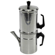 Ilsa 8946 Caffettiera Napoletana Alluminio 6 Tazze Manico Bachelite Nero colore Argento