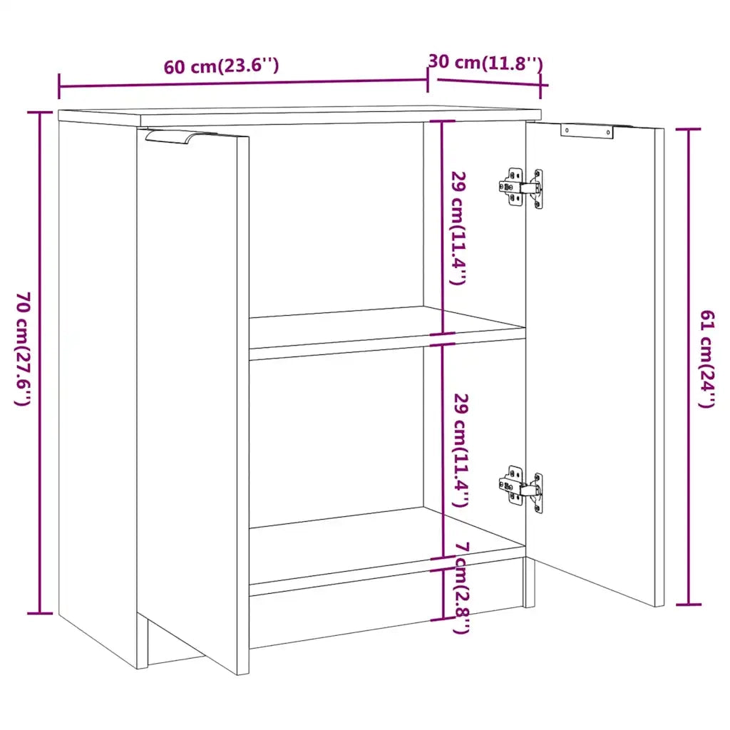 Credenza Grigio Sonoma 60x30x70 cm in Legno tecnico 816983
