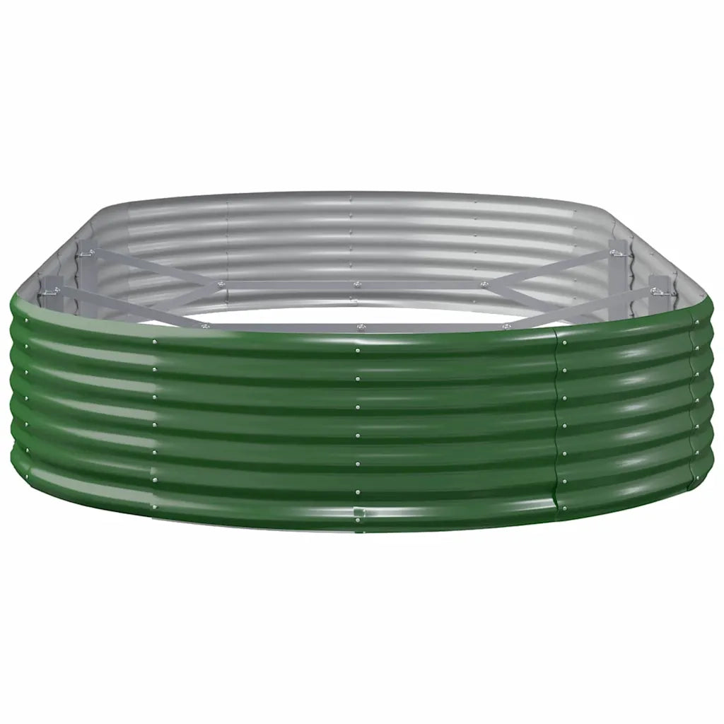 Letto Giardino Acciaio Zincato 296x140x36 cm Verde 319028