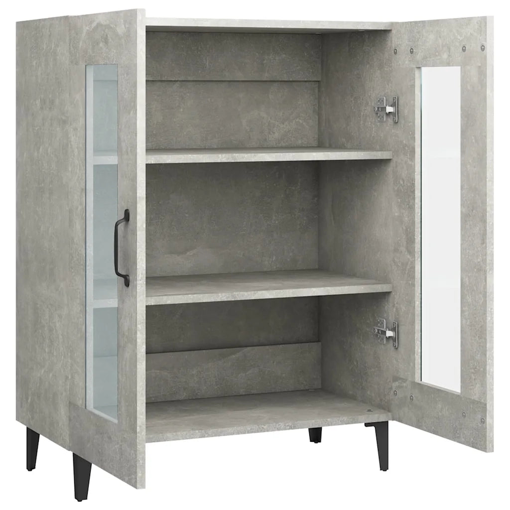Credenza Grigio Cemento 69,5x34x90 cm in Legno Multistrato 812127
