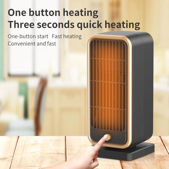Hulpverwarming Energie-Efficiente - 500W PTC Ceramica, Silenziosa, Riscaldamento Invernale, Protezione Antiscottatura e Protezione contro il Sobroventilazione, Adatta per Camera da Letto/Sala da Pranzo/Ufficio Caldaia Elettrica