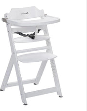 Sedia a Sdraio in Legno Adattabile in Altezza per Bambini da 6 Mesi a 10 Anni - Bianco - Peso Massimo 30 kg