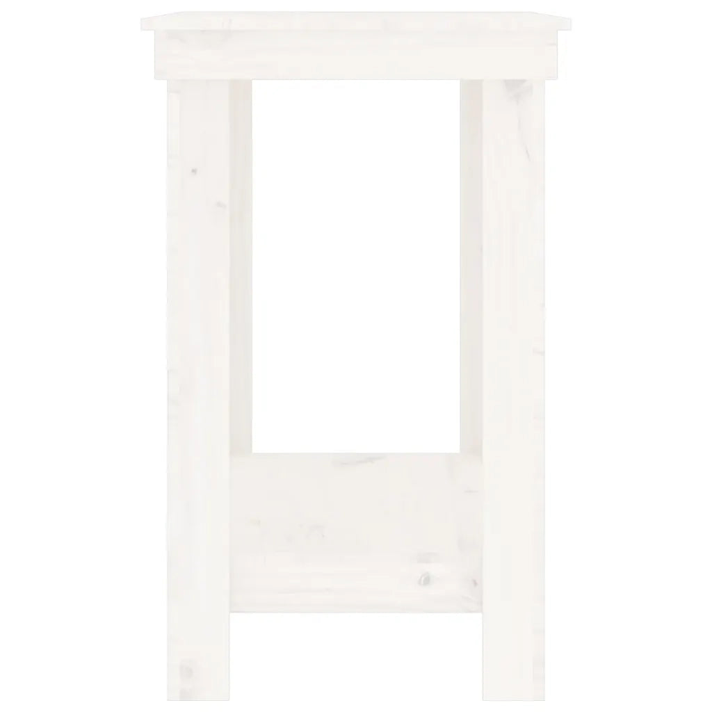Banco da Lavoro Bianco 110x50x80 cm in Legno Massello di Pino 822502