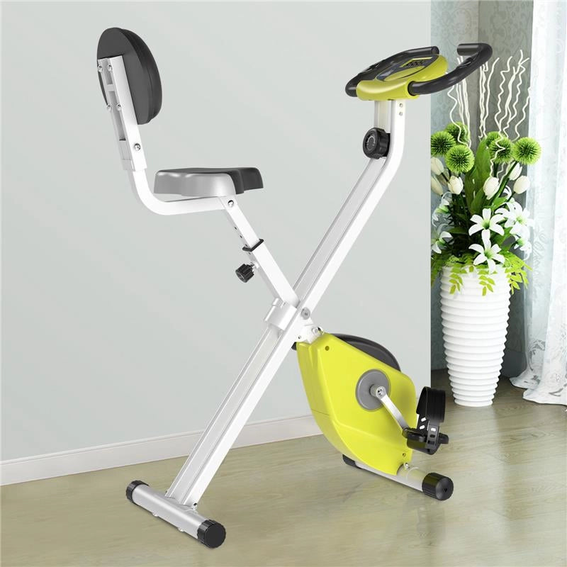 CYCLETTE MAGNETICA PIEGHEVOLE CON ALTEZZA E INTENSITÀ REGOLABILE GIALLA