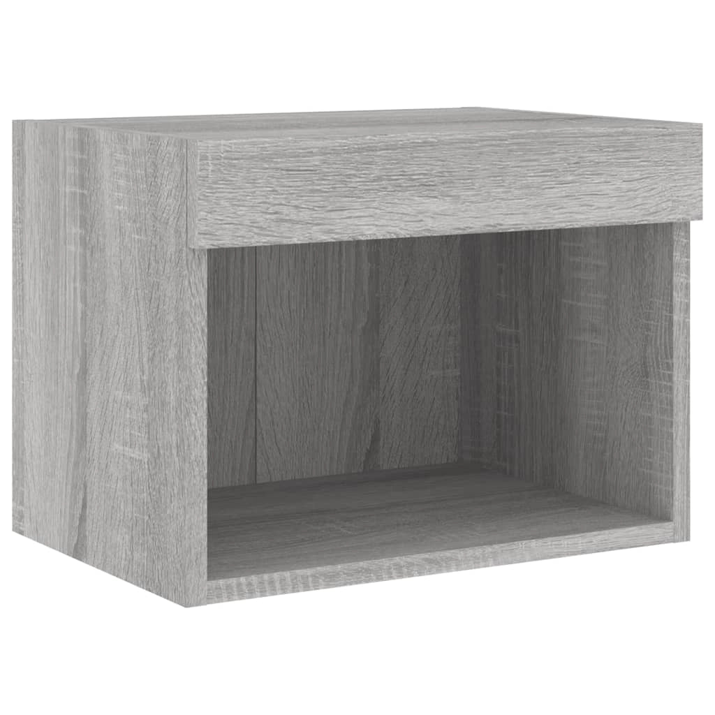 Mobile TV multimediale scaffale TV credenza mobile TV sala da pranzo soggiorno camera da letto con illuminazione a LED 8 pezzi legno ingegnerizzato Sonoma grigio 02_0029484