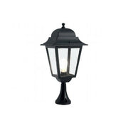 Paletto Da Cancello Contemporaneo Mito Alluminio E Vetro Nero 1 Luce E27