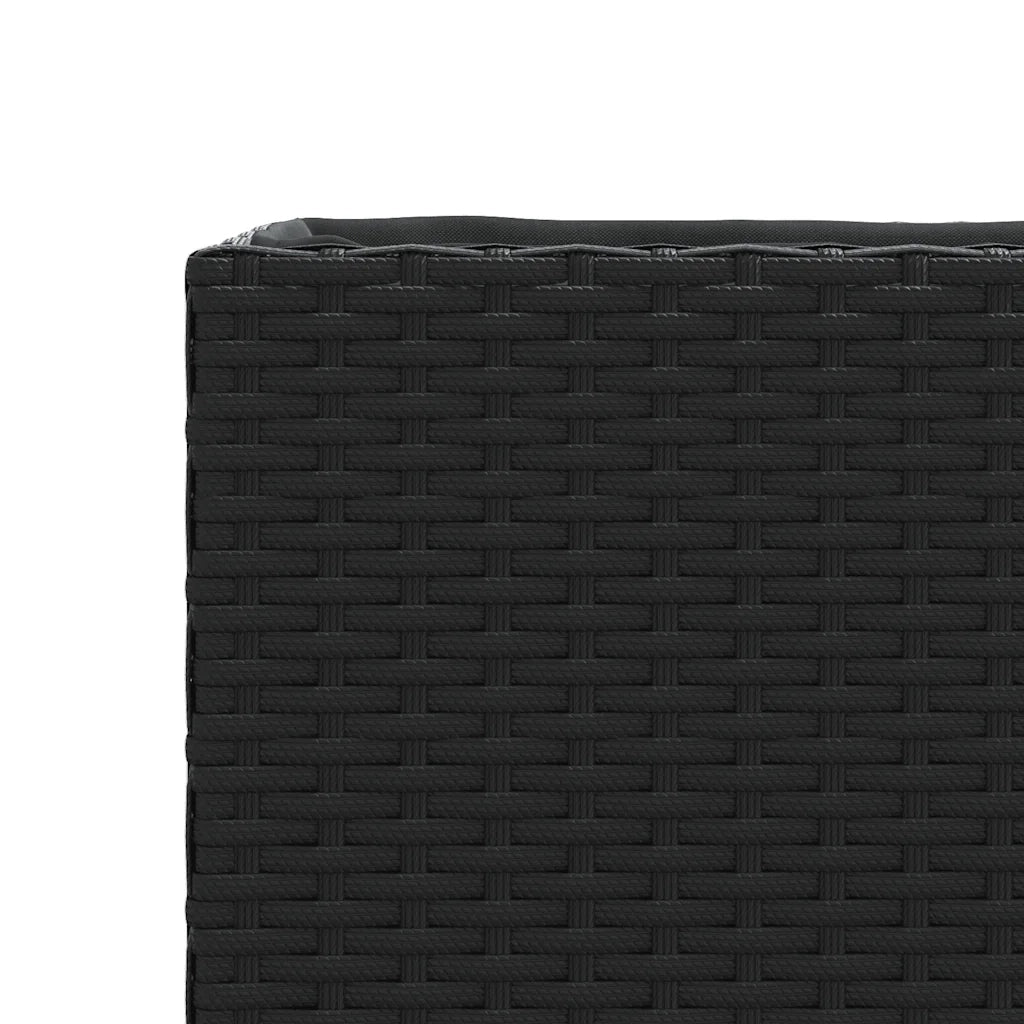 Fioriere da Giardino 2 pz Nere 36x30x32 cm in Polyrattan 3210531