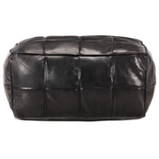 Pouf Nero 60x60x30 cm in Vera Pelle di Capra 248134