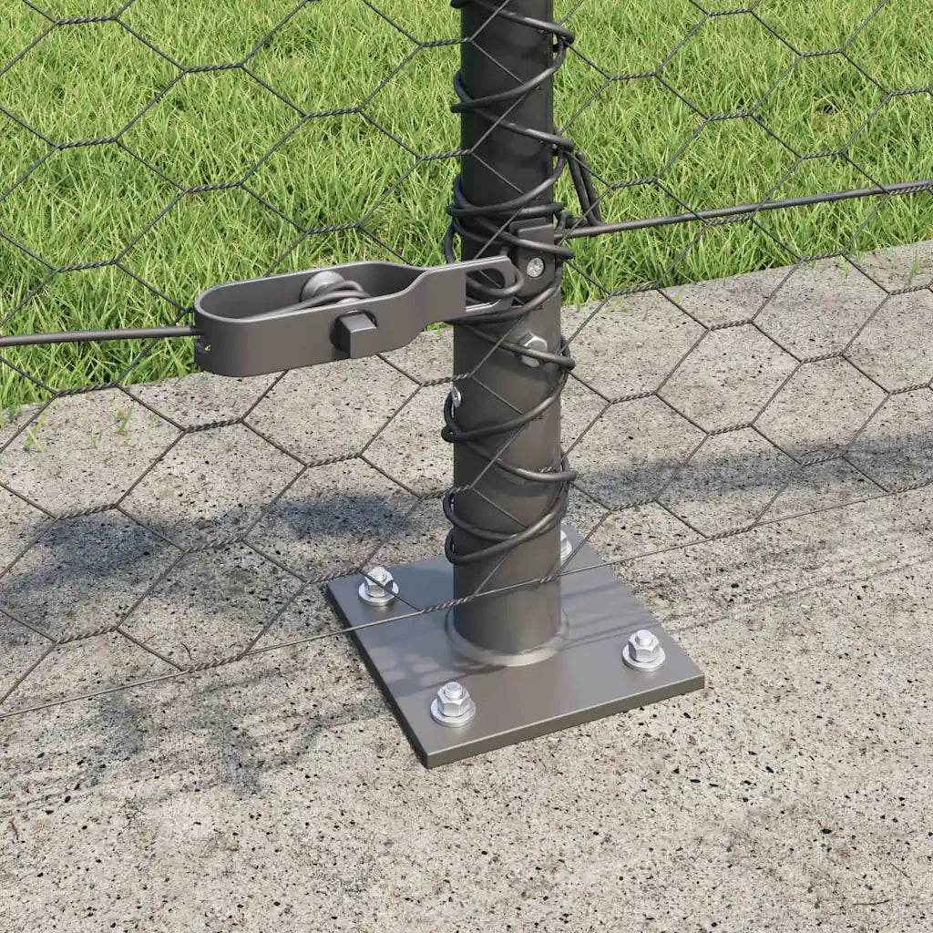 Palo della recinzione Grigio 10 x 0,5 m (rete da 36 mm)