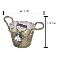 Set 3 Cesti con Pala e Manici in Corda Larghezza 15 cm