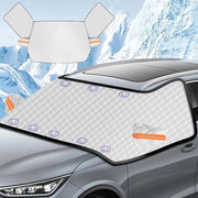 Copertura parabrezza auto con coperture specchietti - Copertura auto pieghevole con fissaggio magnetico per neve, ghiaccio, gelo, polvere e protezione UV 265 x 110 cm
