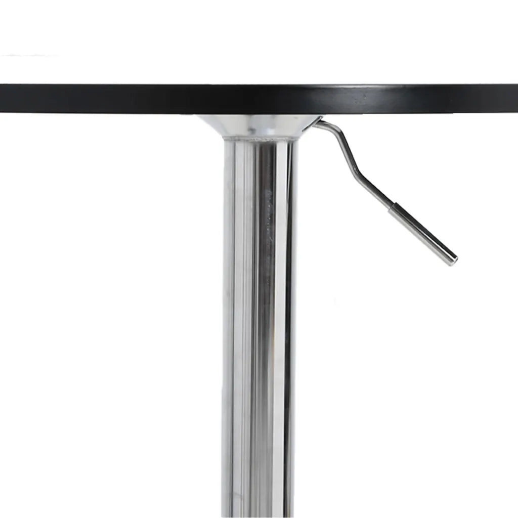 Tavolino Bar Nero 60x60x90 cm Legno Multistrato Acciaio Cromato 4007193